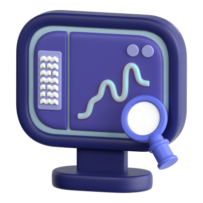 Datenanalyse 3D-Symbol 3D Graphic