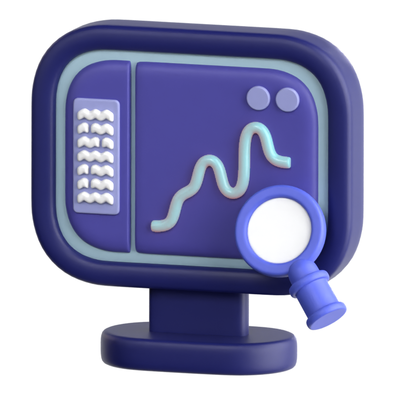 Datenanalyse 3D-Symbol 3D Graphic