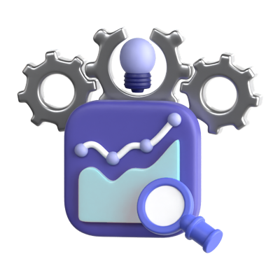 Prädiktive Analytik 3D-Symbol 3D Graphic