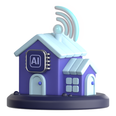 smart home 3d-symbol 3D Graphic