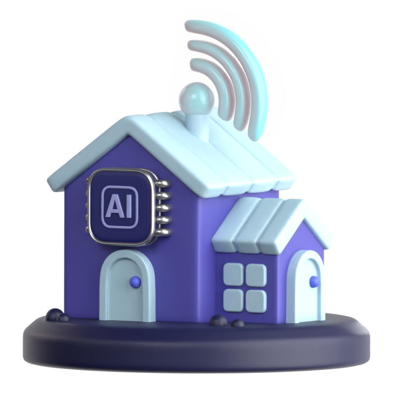 Smart Home 3D Icon 3D Graphic