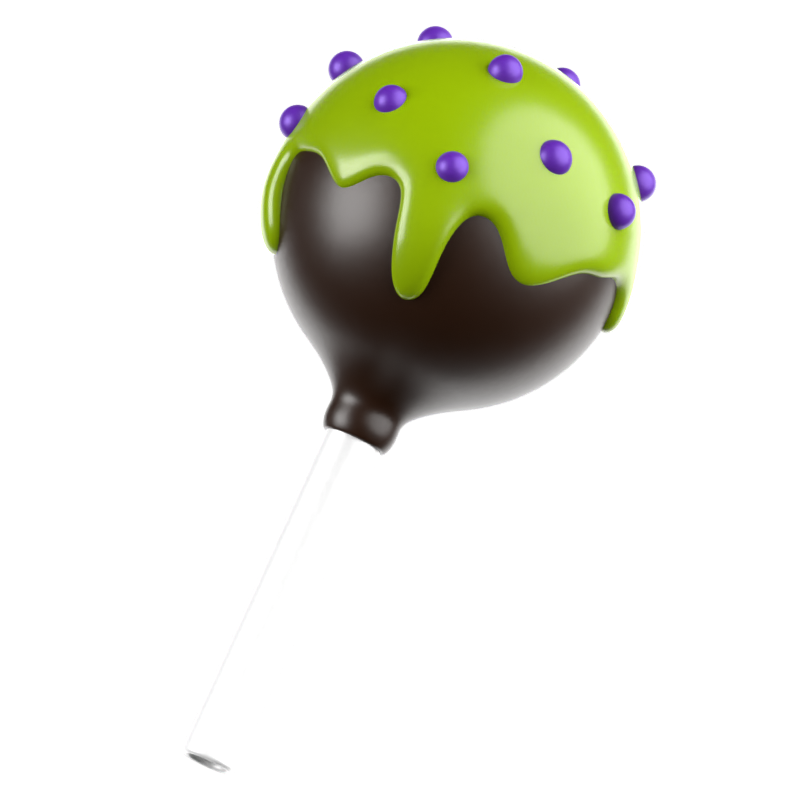 Halloween Candy Pop 3D Icon 3D Graphic