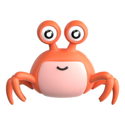 Crab 3D Icon 3D Graphic