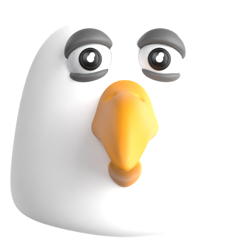 Gaviota Icono 3D 3D Graphic