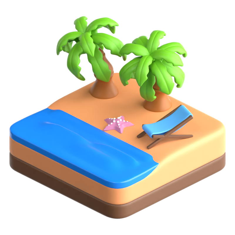 Beach 3D Icon