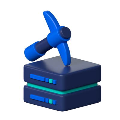 Data Mining 3D Icon 3D Graphic