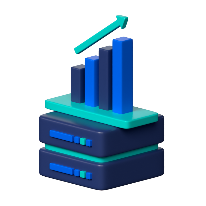 Datendiagramm 3D-Symbol 3D Graphic