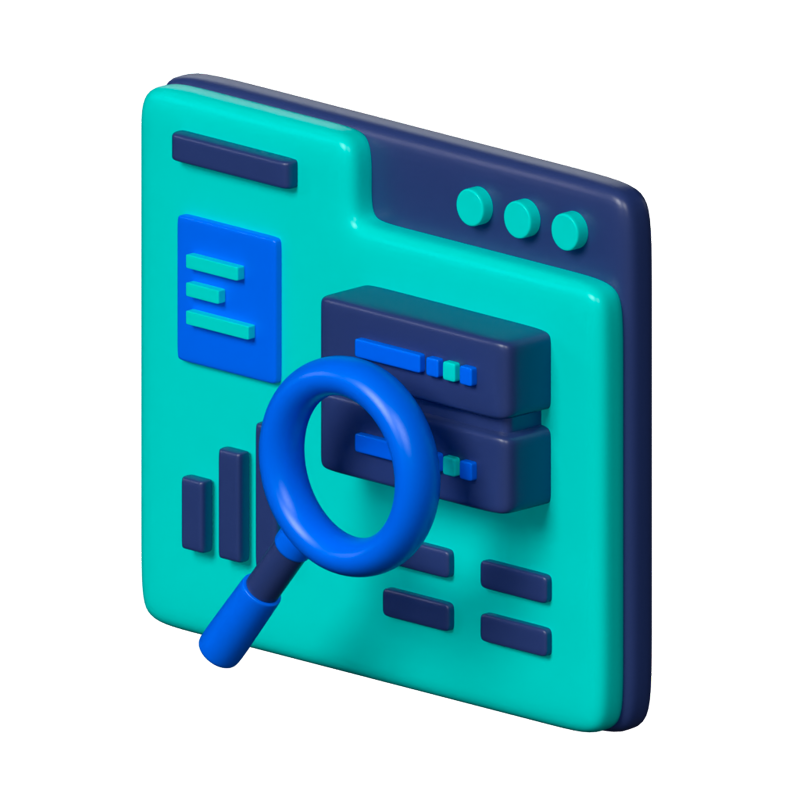 Data Analytics 3D Icon 3D Graphic