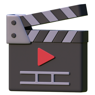 Clapperboard 3D Icon 3D Graphic