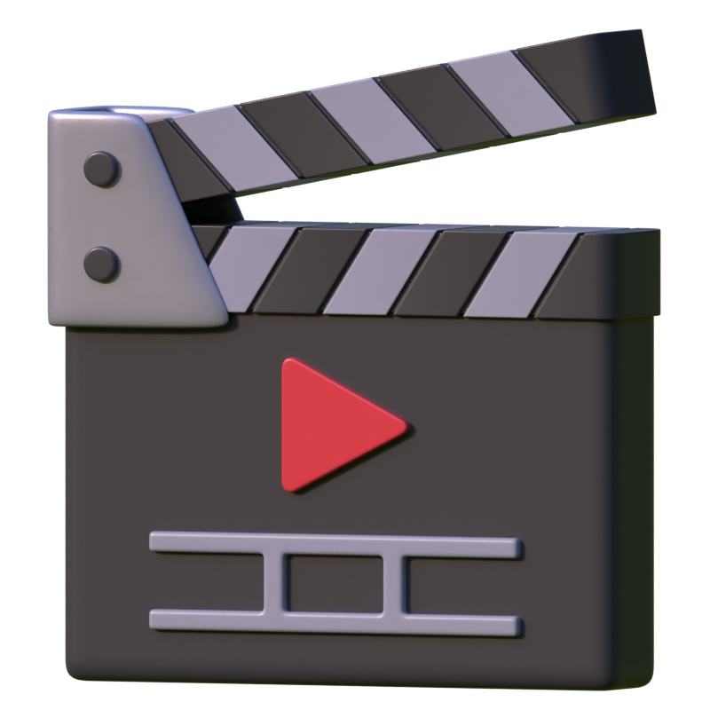 Clapperboard 3D Icon 3D Graphic