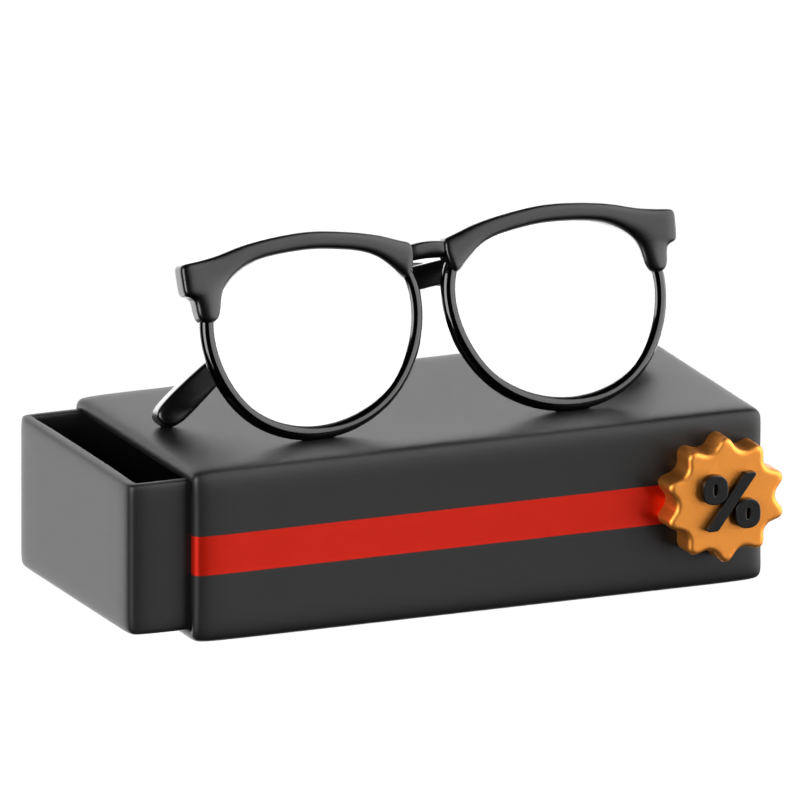 Glasses Sale 3D Icon 3D Graphic