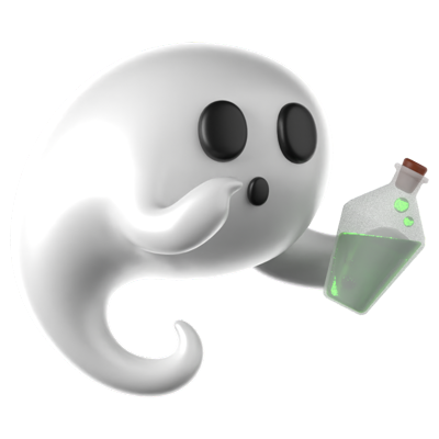 Potion Ghost 3D Icon 3D Graphic