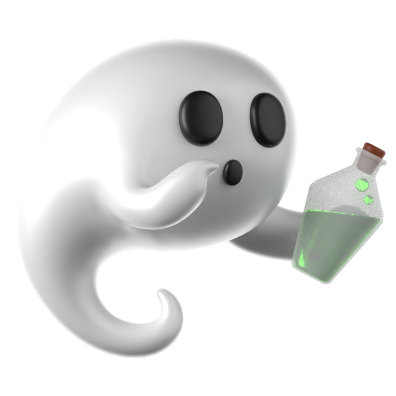 Potion Ghost 3D Icon 3D Graphic