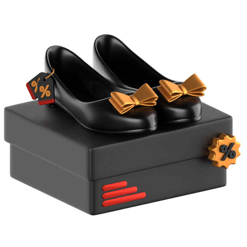 Venta de zapatos planos Icono 3D 3D Graphic