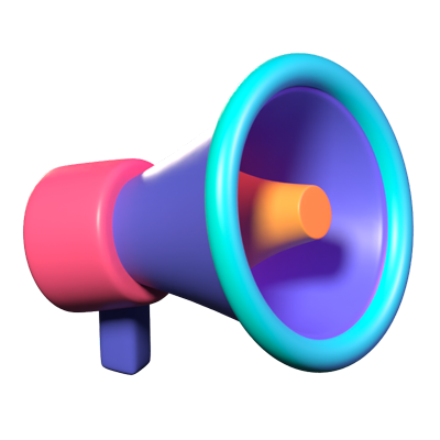 Megaphone 3D Icon 3D Graphic