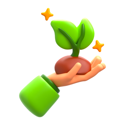 Ecology Grow 3D Icon 3D Graphic