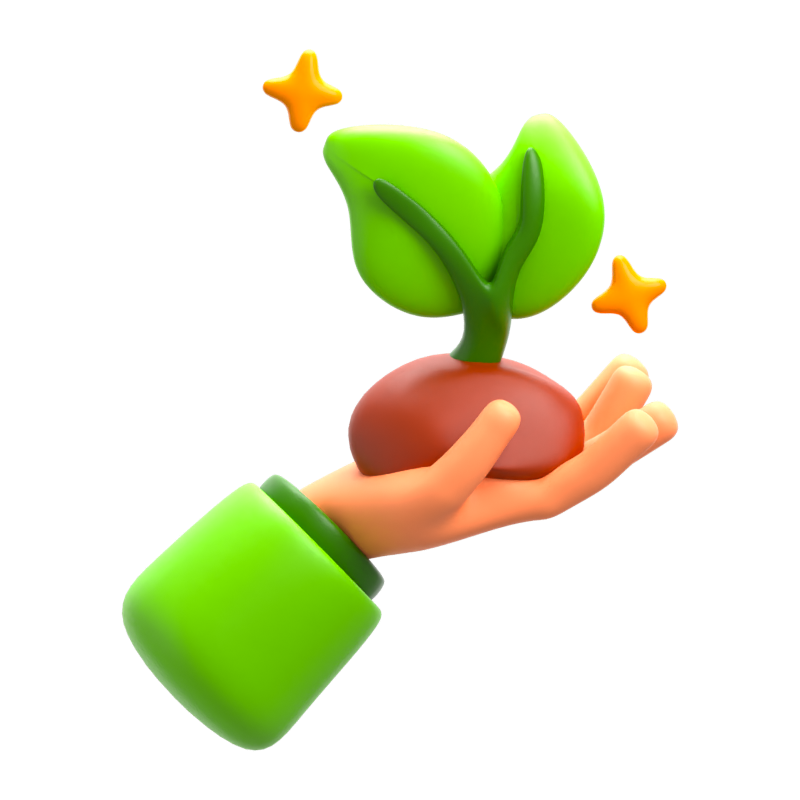 Ecology Grow 3D Icon