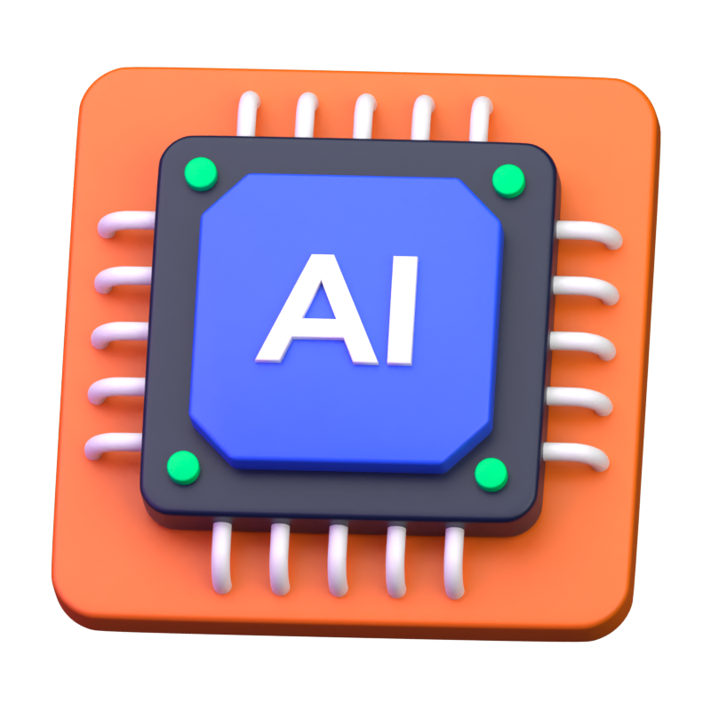 AI Board 3D-Symbol 3D Graphic