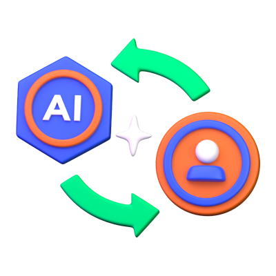 ai collab icono 3d 3D Graphic