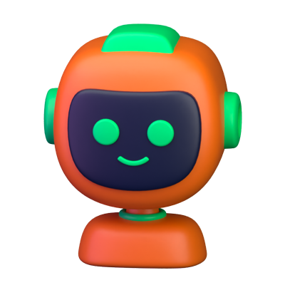 Robo Head 3D Icon 3D Graphic