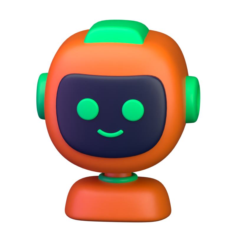 Robo Head 3D Icon