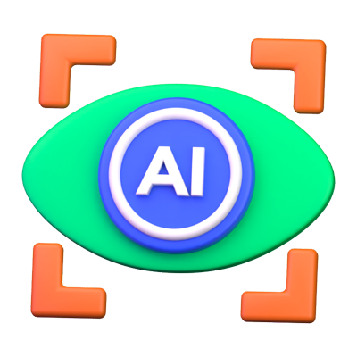 Virtuelles Auge 3D-Symbol 3D Graphic