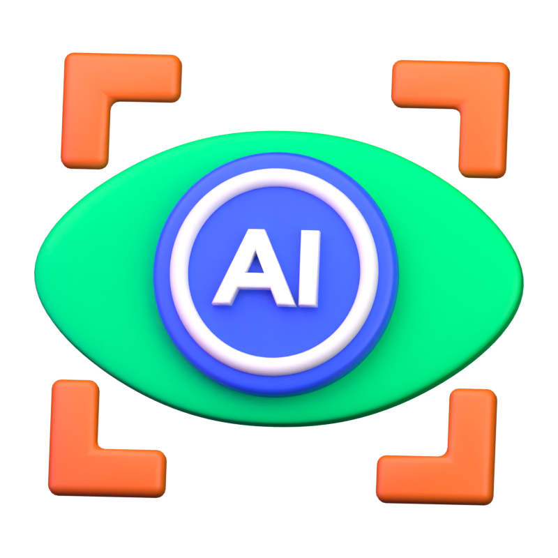 Virtuelles Auge 3D-Symbol 3D Graphic