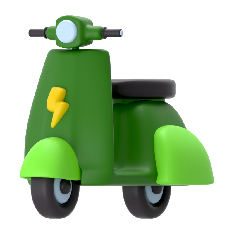 EV Bike 3D Icon 3D Graphic