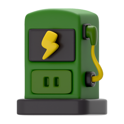 EV Station 3D Icon 3D Graphic