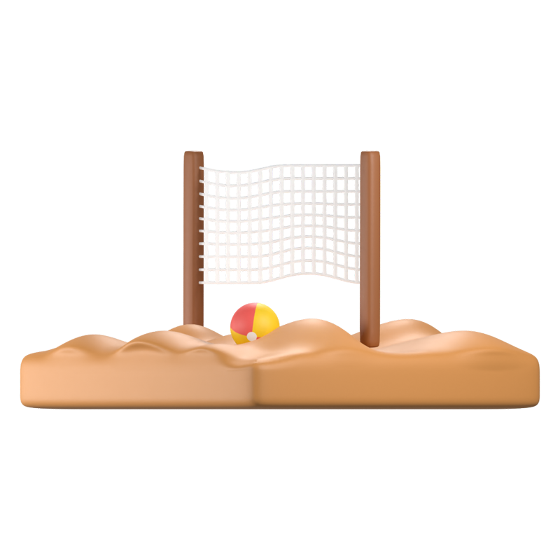 비치 발리볼 3D 아이콘