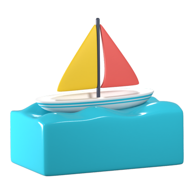 segelboot 3d-symbol 3D Graphic