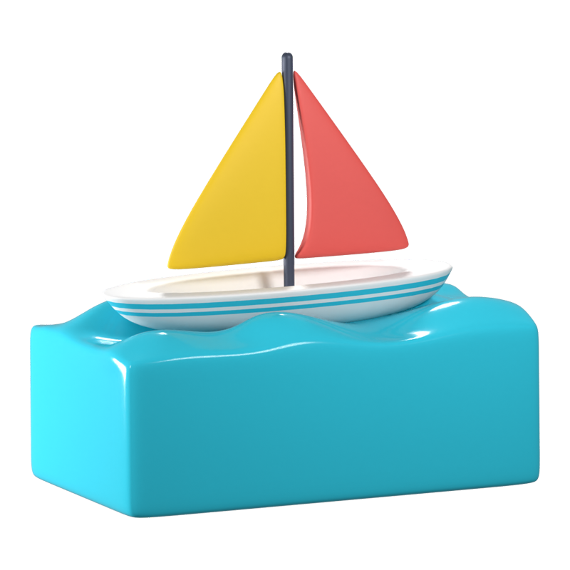 Sailboat 3D Icon 3D Graphic