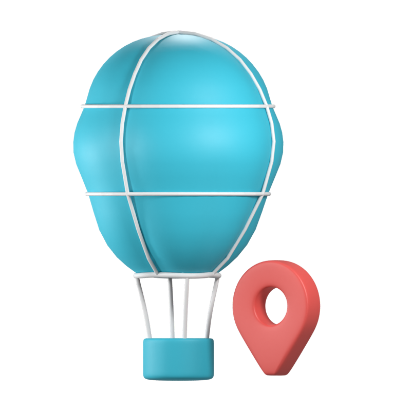 Luftballon 3D-Symbol 3D Graphic