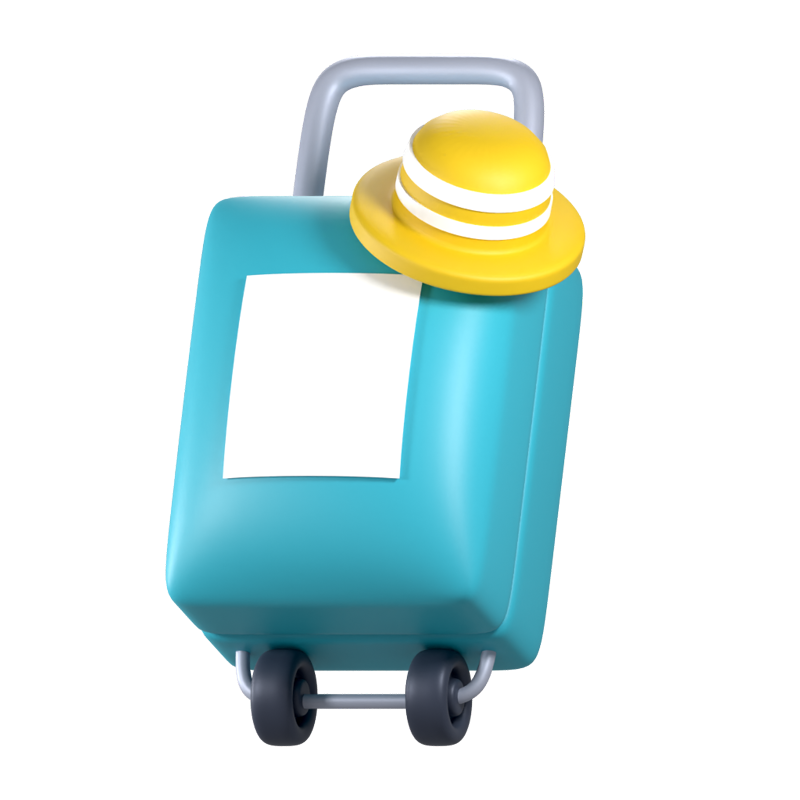 Suitcase 3D Icon