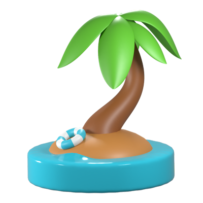 Coconut Tree 3D Icon 3D Graphic