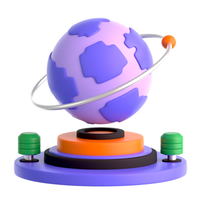 planet hologramm 3d-symbol 3D Graphic