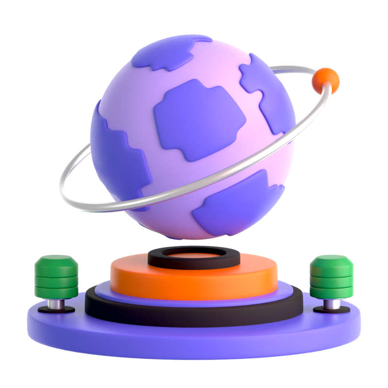 Planet Hologram 3D Icon 3D Graphic