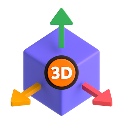 Three Dimension 3D Icon 3D Graphic