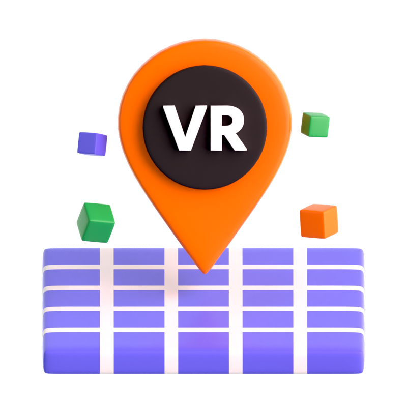 Virtual Location 3D Icon 3D Graphic