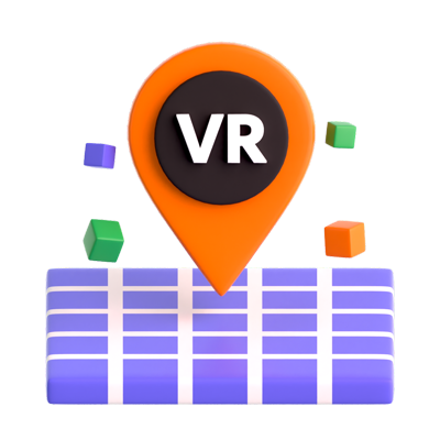 Virtual Location 3D Icon 3D Graphic