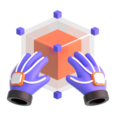 virtuelle holding 3d-symbol 3D Graphic