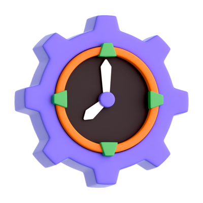 reloj virtual icono 3d 3D Graphic