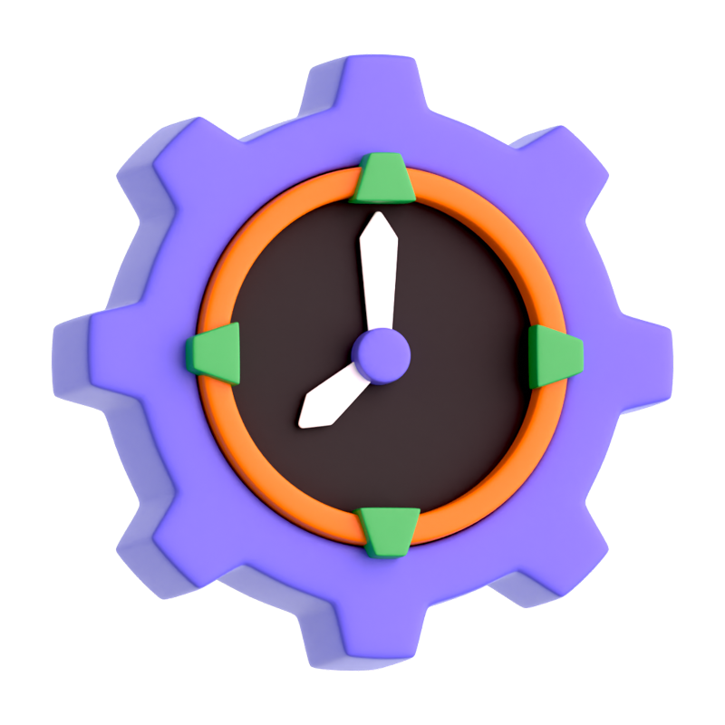 Virtual Clock 3D Icon 3D Graphic