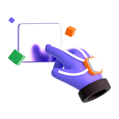 Hand Touch 3D Icon 3D Graphic