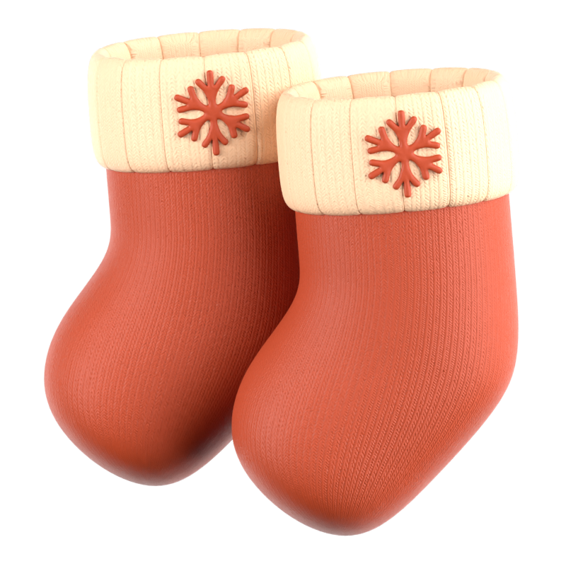 Winter Socks 3D Icon