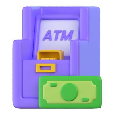 ATM Machine 3D Icon 3D Graphic