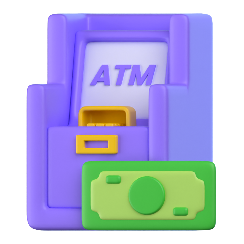 ATM Machine 3D Icon 3D Graphic