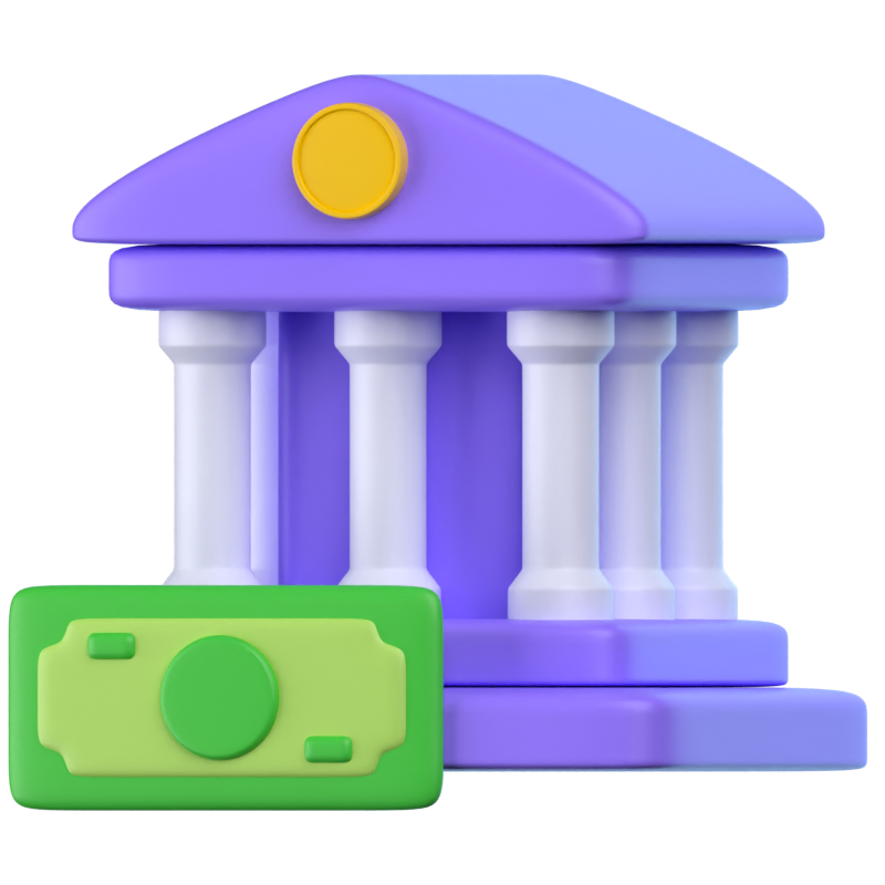 Bank 3D Icon 3D Graphic