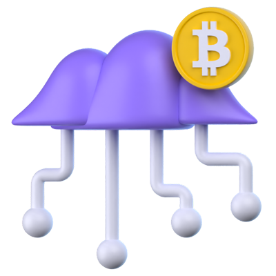 Icono 3D Crypto Cloud 3D Graphic