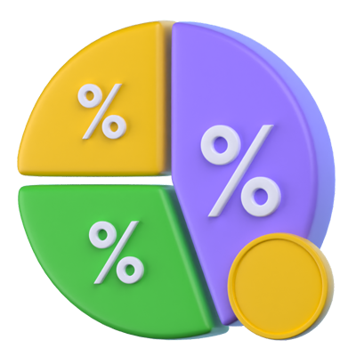 Bruttomarge 3D-Symbol 3D Graphic